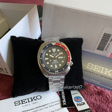 Load image into Gallery viewer, Seiko Prospex PADI Special Edition Automatic Blue Dial Silver Steel Strap Watch for Men - SRPE99