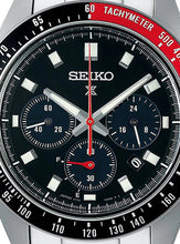 Load image into Gallery viewer, Seiko Prospex Speedtimer Solar Chronograph Black Dial Silver Steel Strap Watch for Men - SSC915