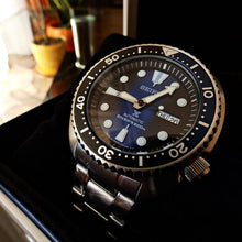 Load image into Gallery viewer, Seiko Prospex Deep Blue Batman Turtle Diver's Automatic Blue Dial Silver Steel Strap Watch for Men - SRPC25J1