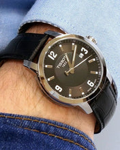 Load image into Gallery viewer, Tissot T-Sport Gent XL Black Dial Black Leather Strap Watch for Men - T116.410.16.057.00