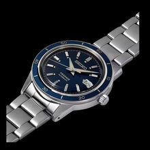 Load image into Gallery viewer, Seiko Presage Style60's Automatic Blue Dial Silver Steel Strap Watch for Men - SRPG05J1
