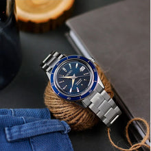 Load image into Gallery viewer, Seiko Presage Style60's Automatic Blue Dial Silver Steel Strap Watch for Men - SRPG05J1