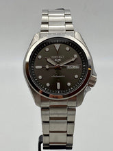 Load image into Gallery viewer, Seiko 5 Sports Automatic Grey Dial Silver Steel Strap Watch for Men - SRPE51K1