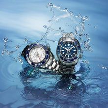 Load image into Gallery viewer, Seiko Prospex 1968 Heritage Diver's GMT 60th Anniversary White Dial Silver Steel Strap Watch for Men - SPB519J1