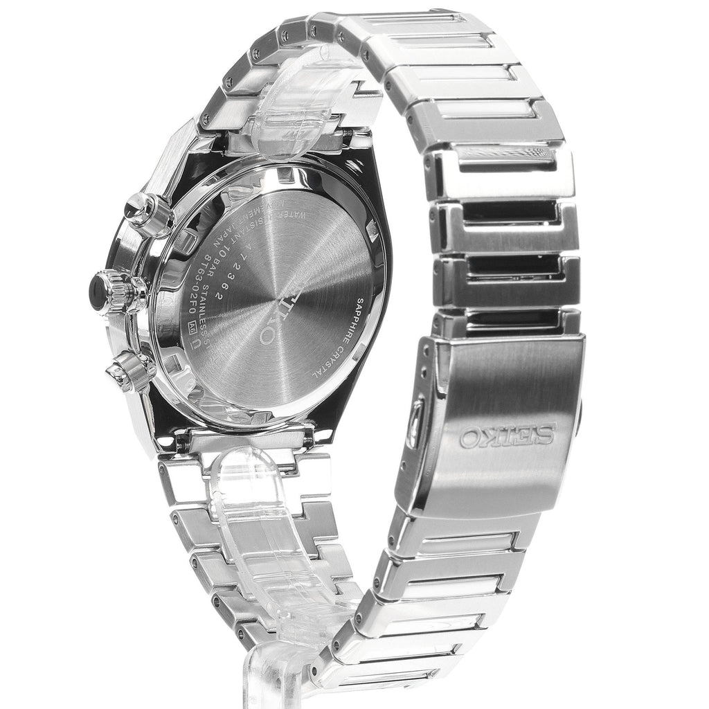 Seiko Conceptual Chronograph Grey Dial Silver Steel Strap Watch for Men - SSB455P1