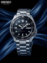 Load image into Gallery viewer, Seiko 5 Sports SKX Automatic Black Dial Silver Steel Strap Watch for Men - SRPL85K1