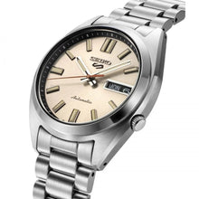 Load image into Gallery viewer, Seiko 5 Sports SNXS Series Automatic Beige Dial Silver Steel Strap Watch for Men - SRPK91K1