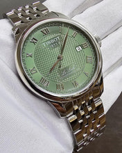 Load image into Gallery viewer, Tissot Le Locle Powermatic 80 Automatic Green Dial Silver Steel Strap Watch for Men - T006.407.11.093.00