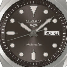 Load image into Gallery viewer, Seiko 5 Sports Automatic Grey Dial Silver Steel Strap Watch for Men - SRPE51K1