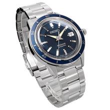 Load image into Gallery viewer, Seiko Presage Style60's Automatic Blue Dial Silver Steel Strap Watch for Men - SRPG05J1