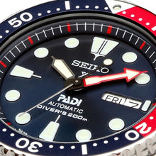 Load image into Gallery viewer, Seiko Prospex PADI Special Edition Automatic Blue Dial Silver Steel Strap Watch for Men - SRPE99