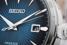 Load image into Gallery viewer, Seiko Presage Cocktail Time Automatic Blue Dial Silver Steel Strap Watch for Men - SRPB41J1