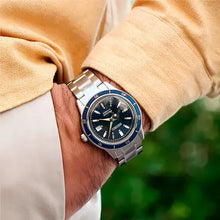 Load image into Gallery viewer, Seiko Presage Style60's Automatic Blue Dial Silver Steel Strap Watch for Men - SRPG05J1