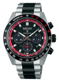 Seiko Prospex Speedtimer Solar Chronograph Datsun 240Z Collaboration Limited Edition Black Dial Two Tone Steel Strap Watch for Men - SSC957