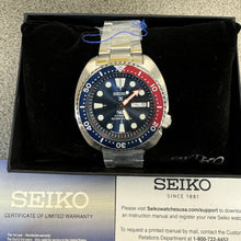 Load image into Gallery viewer, Seiko Prospex PADI Special Edition Automatic Blue Dial Silver Steel Strap Watch for Men - SRPE99