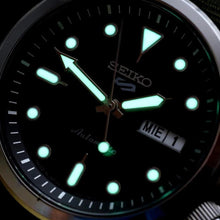 Load image into Gallery viewer, Seiko 5 Sports Automatic Grey Dial Silver Steel Strap Watch for Men - SRPE51K1