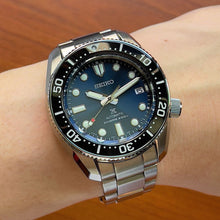 Load image into Gallery viewer, Seiko Prospex Marinemaster Automatic Scuba Divers Blue Dial Silver Steel Strap Watch for Men - SPB187J1