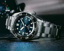 Load image into Gallery viewer, Seiko Prospex Marinemaster Automatic Scuba Divers Blue Dial Silver Steel Strap Watch for Men - SPB187J1