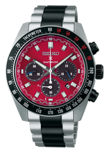 Load image into Gallery viewer, Seiko Prospex Speedtimer Solar Chronograph Datsun 240Z Collaboration Limited Edition Red Dial Two Tone Steel Strap Watch for Men - SBDL123