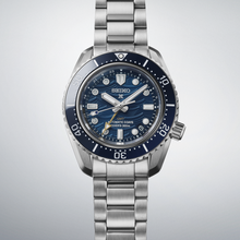 Load image into Gallery viewer, Seiko Prospex 1968 Heritage Divers GMT The Great Wave Limited Edition Blue Dial Silver Steel Strap Watch for Men - SPB509J1