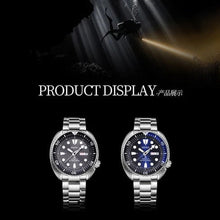 Load image into Gallery viewer, Seiko Prospex Deep Blue Batman Turtle Diver's Automatic Blue Dial Silver Steel Strap Watch for Men - SRPC25J1