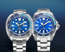 Load image into Gallery viewer, Seiko Prospex Deep Blue Batman Turtle Diver's Automatic Blue Dial Silver Steel Strap Watch for Men - SRPC25J1