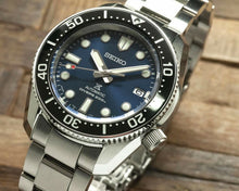 Load image into Gallery viewer, Seiko Prospex Marinemaster Automatic Scuba Divers Blue Dial Silver Steel Strap Watch for Men - SPB187J1