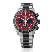Load image into Gallery viewer, Seiko Prospex Speedtimer Solar Chronograph Datsun 240Z Collaboration Limited Edition Red Dial Two Tone Steel Strap Watch for Men - SBDL123