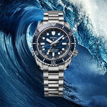 Load image into Gallery viewer, Seiko Prospex 1968 Heritage Divers GMT The Great Wave Limited Edition Blue Dial Silver Steel Strap Watch for Men - SPB509J1