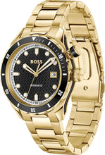 Load image into Gallery viewer, Hugo Boss Bossmatic Automatic Black Dial Gold Steel Strap Watch for Men - 1514180
