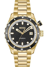 Load image into Gallery viewer, Hugo Boss Bossmatic Automatic Black Dial Gold Steel Strap Watch for Men - 1514180