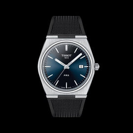 Tissot PRX Blue Dial Black Rubber Strap Watch For Men - T137.410.17.041.00