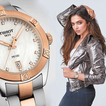 Load image into Gallery viewer, Tissot PR 100 Sport Chic Diamonds Mother of Pearl Dial Two Tone Steel Strap Watch for Women - T101.910.22.116.00