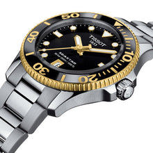 Load image into Gallery viewer, Tissot Seastar 1000 Black Dial Silver Steel Strap Watch For Men - T120.210.21.051.00