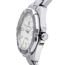 Load image into Gallery viewer, Tag Heuer Aquaracer Automatic White Dial Silver Steel Strap Watch for Men - WAY2111.BA0928