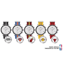 Load image into Gallery viewer, Tissot Quickster Chronograph NBA Miami Heat Edition White Dial Two Tone NATO Strap Watch for Men - T095.417.17.037.08