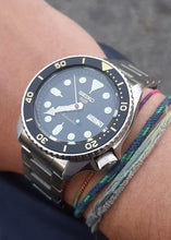 Load image into Gallery viewer, Seiko 5 Sports Automatic Black Dial Silver Steel Strap Watch For Men - SRPD57K1