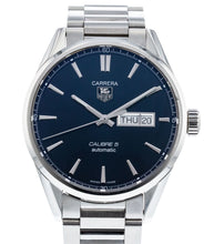Load image into Gallery viewer, Tag Heuer Carrera Automatic Blue Dial Silver Steel Strap Watch for Men - WAR201E.BA0723