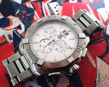 Load image into Gallery viewer, Tag Heuer Aquaracer White Dial Silver Steel Strap Watch for Men - CAY1111.BA0927