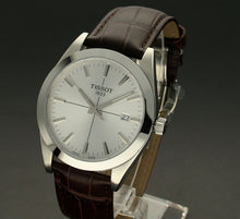 Load image into Gallery viewer, Tissot Gentlemen Silver Dial Brown Leather Strap Watch for Men - T127.410.16.031.01