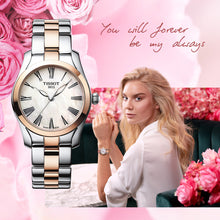 Load image into Gallery viewer, Tissot T Wave Mother of Pearl Dial Two Tone Steel Strap Watch For Women - T112.210.22.113.01