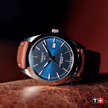 Load image into Gallery viewer, Tissot Gentleman Blue Dial Brown Leather Strap Watch For Men - T127.410.16.041.00