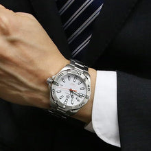 Load image into Gallery viewer, Tag Heuer Aquaracer Quartz White Dial Silver Steel Strap Watch for Men - WBD1111.BA0928