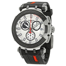 Load image into Gallery viewer, Tissot T Race Chronograph White Dial Black Silicone Strap Watch For Men - T115.417.27.011.00