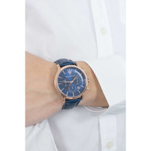 Load image into Gallery viewer, Maserati Epoca Blue Dial Leather Blue Strap Watch For Men - R8871618007