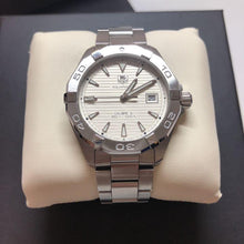 Load image into Gallery viewer, Tag Heuer Aquaracer Automatic White Dial Silver Steel Strap Watch for Men - WAY2111.BA0928