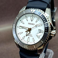 Load image into Gallery viewer, Seiko Shogun Prospex Titanium Divers Automatic White Dial Black Rubber Strap Watch For Men - SPB191J1