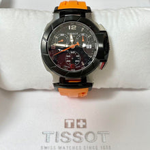 Load image into Gallery viewer, Tissot T Race Chronograph Black Dial Orange Rubber Strap Watch for Women - T048.217.27.057.00