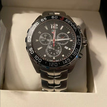 Load image into Gallery viewer, Tag Heuer Senna Chronograph Special Edition Black Dial Silver Steel Strap Watch for Men - CAZ1015.BA0883