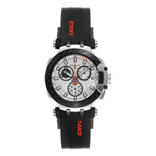 Load image into Gallery viewer, Tissot T Race Chronograph White Dial Black Silicone Strap Watch For Men - T115.417.27.011.00